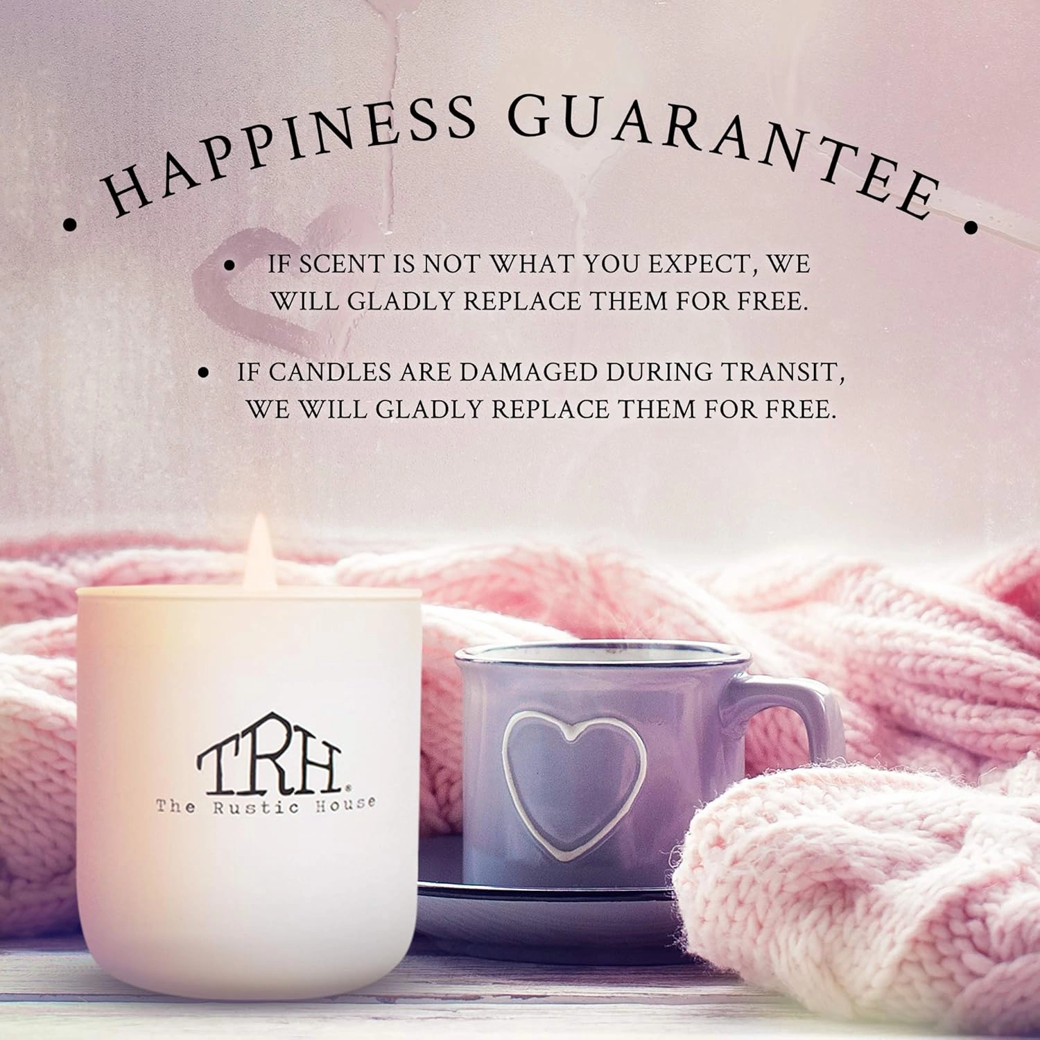 The Rustic House, Soy Candle, Bonfire - Long Burning, Non-Toxic, Wood Lid, Aesthetic Glass Jar