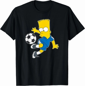 The Simpsons Bart Simpson Soccer Ball Kick Up T-Shirt