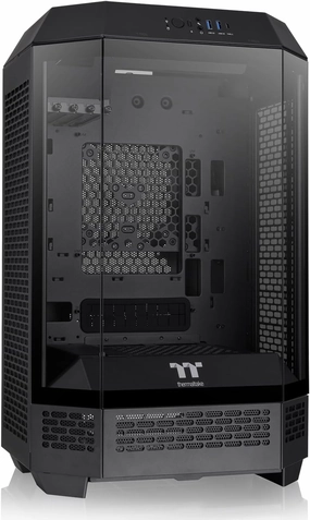 Thermaltake Tower 300 Black Micro-ATX Case; 2x140mm CT Fan Included; Support Up to 420mm Radiator; Optional Chassis Stand Kit Allows Horizontal Display; CA-1Y4-00S1WN-00; 3 Year Warranty
