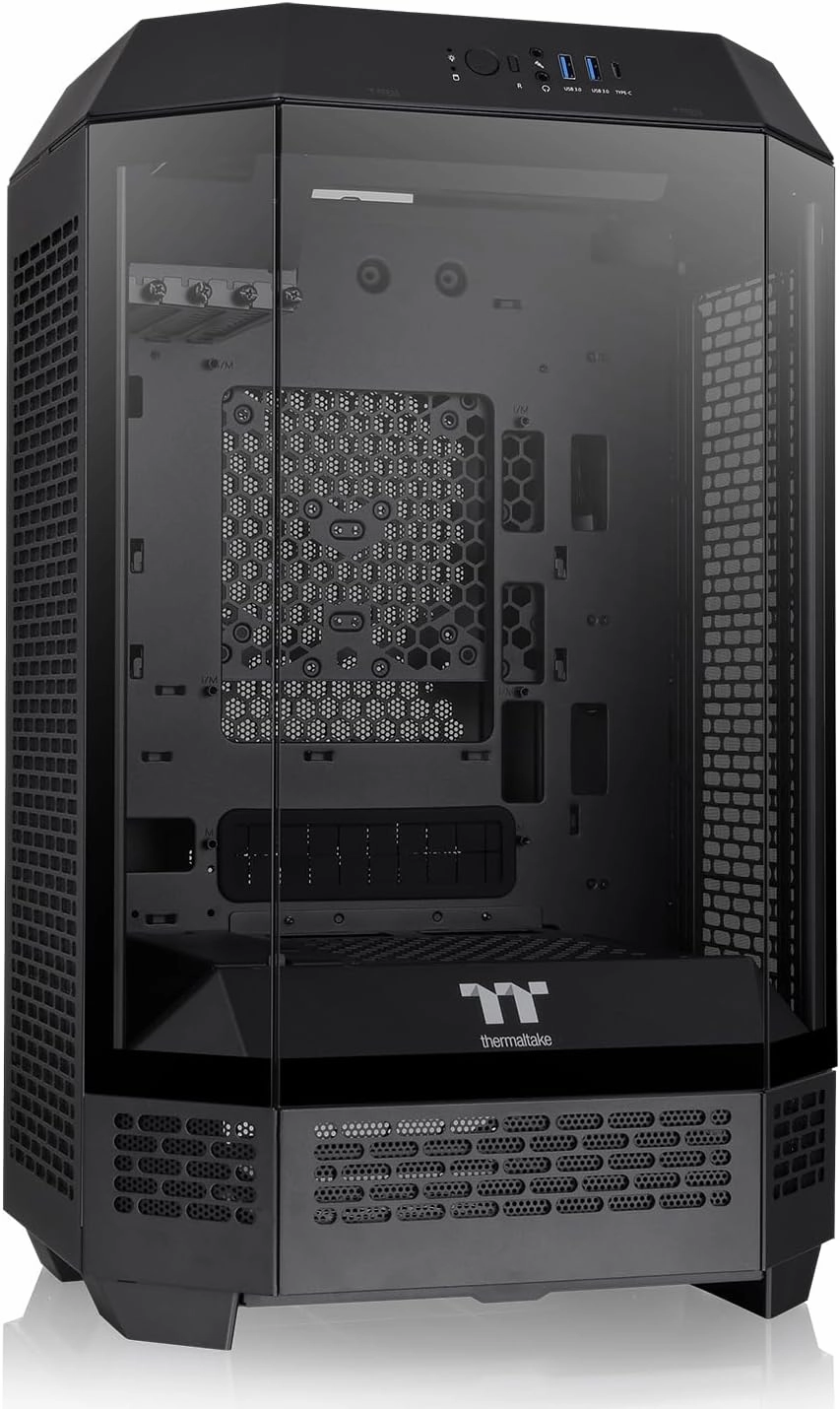 Thermaltake Tower 300 Black Micro-ATX Case; 2x140mm CT Fan Included; Support Up to 420mm Radiator; Optional Chassis Stand Kit Allows Horizontal Display; CA-1Y4-00S1WN-00; 3 Year Warranty