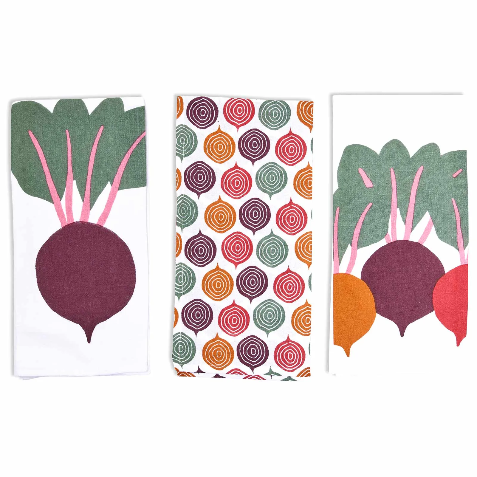 Three Beets Kitchen Towels Set Of 3