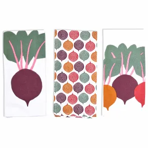 Three Beets Kitchen Towels Set Of 3