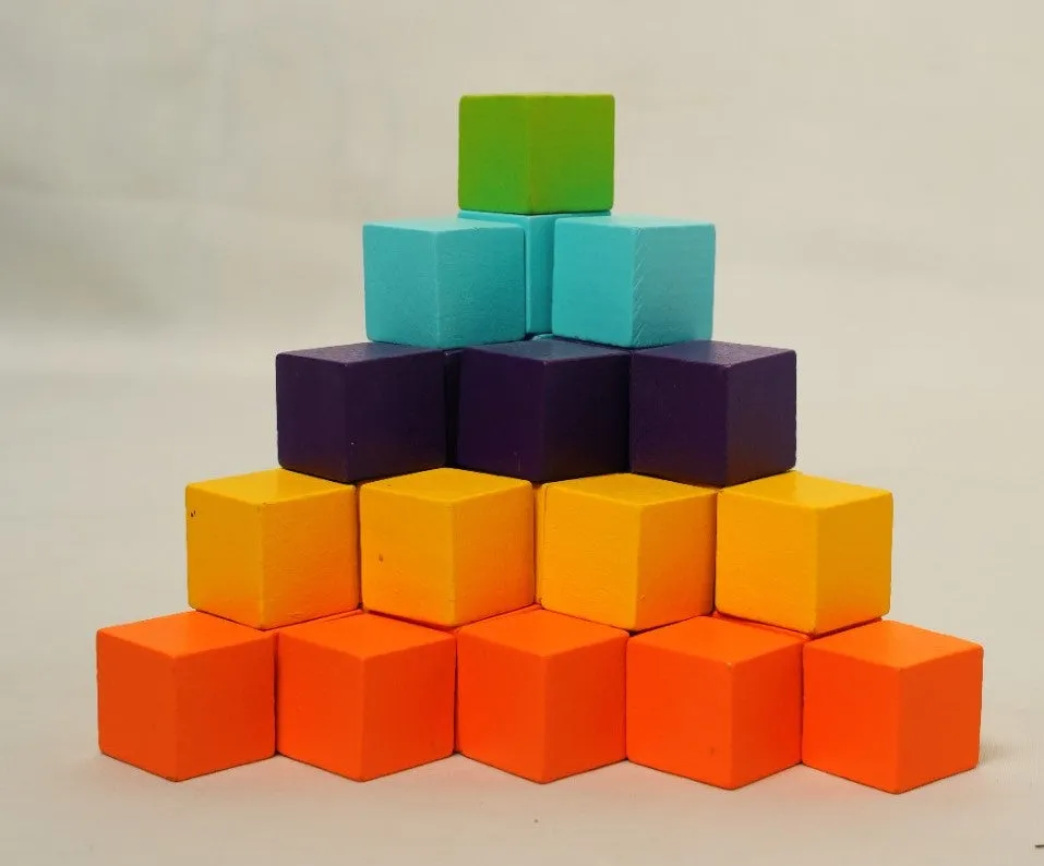 Three Dimensional Teaching Blocks Game Toy \ Rainbow Stacking Cube Puzzle – Creative Building Blocks for Kids | 80 Pcs 1-Inch