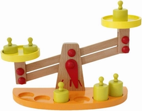 Toddler Toys Kidcraft Playset Balance Math Toys for Kids,1 Set Wooden Balance Scale Toy Creative Assembled Scale Kids Education Plaything Wooden Toys