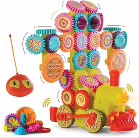 Top Race Remote Control Moving Gear Train Stem Building Toy with Lights and Sound Gift Toys for Boys 4,5,6,7,8 Year Olds | Kids Stem Building Blocks Toy (98 Pieces)