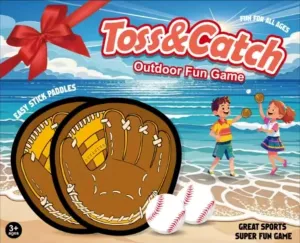 Toss and Catch Ball Set Outdoor Games for Kids Outdoor Beach Toys for Family Lawn Yard Games Birthday Gift Outside Toys for 3 4 5 6 7 8-12 Year Old Boys Girls (Upgraded 4-Pack)