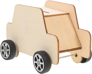 TOYANDONA 5pcs Unfinished Wooden Car Piggy Bank Money Saving Box for Boy Girl Cute Car Design Bank for Boys and Girls Great Room Decor Fun Savings Toy