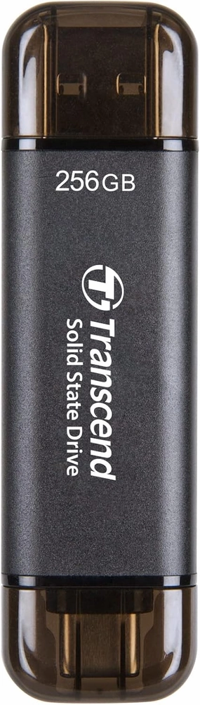 Transcend 256GB USB C External SSD, Up to 1,050MB/s, USB 3.2 Gen 2 Flash Drive, 2-in-1 Memory Stick Type C &Type A, Thumb Drive Photo Stick for Windows, Mac, iPhone, iPad, Android, Tablet&PC, Smart TV