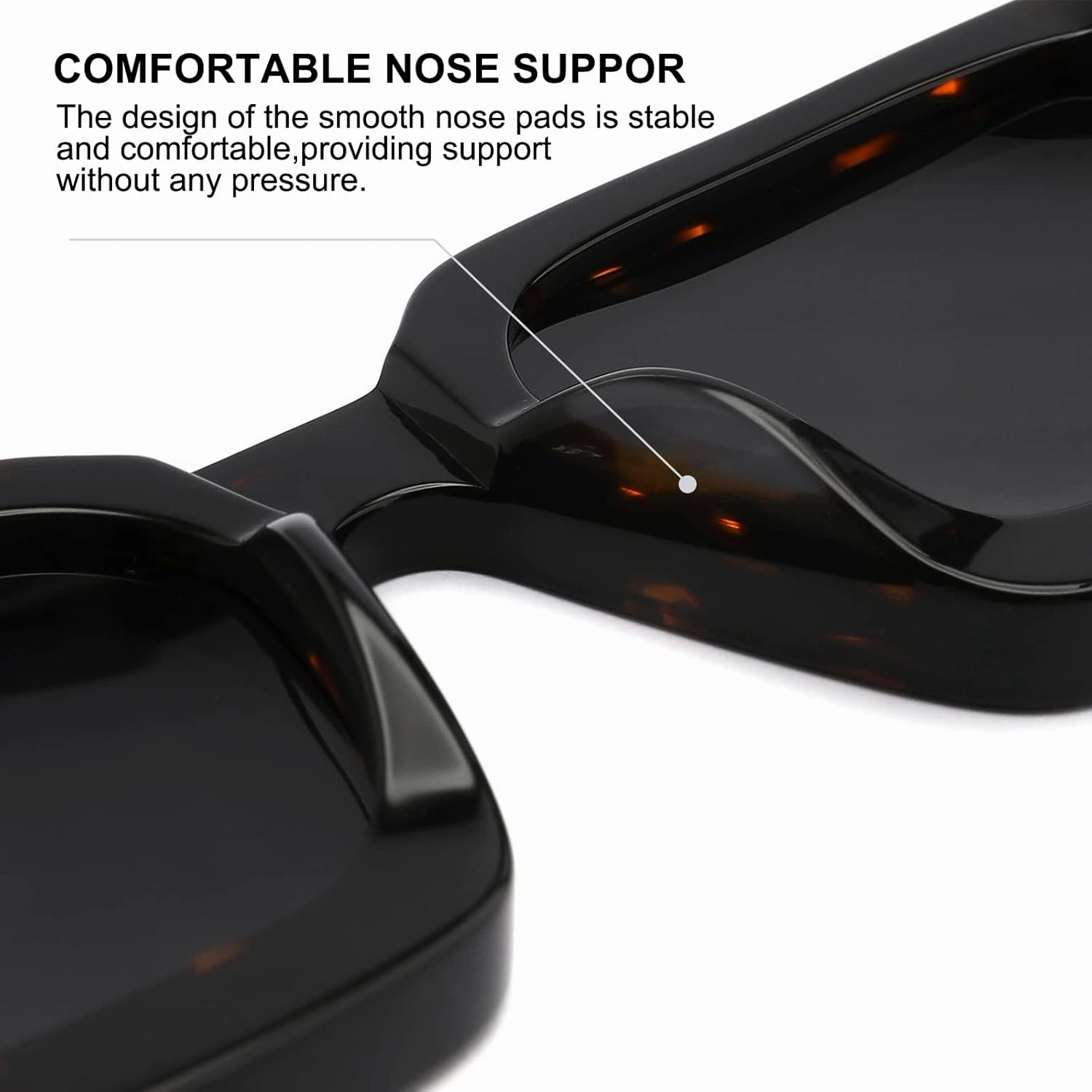 Trendy Polarized Sunglasses for Men Women, UV400 & Shatterproof, Durable Acetate Frame, Anti Glare HD Lens 1439S