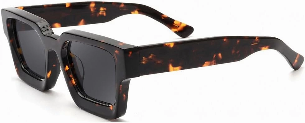 Trendy Polarized Sunglasses for Men Women, UV400 & Shatterproof, Durable Acetate Frame, Anti Glare HD Lens 1439S