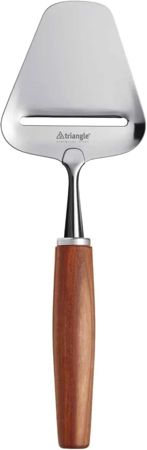triangle Cheese Plane - Evenly Slices Soft & Hard Cheeses - Plum Wood Handle - Dishwasher Safe - Sense Collection