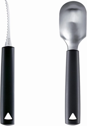 triangle Two-Piece Pumpkin Carving Set - Includes Stainless Steel Carving Saw & Scooper - GreenGrip Handle - Dishwasher Safe - Made in Germany