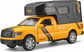 Truck Toys for Boys RV Toy,Die Cast Metal Toy Trucks Camper Van Toy,Camper Toys for Kids Ages 4-8,Pull Back Toy RV with Light and Sound,Trucks for Kids Ages 4-8（Yellow）