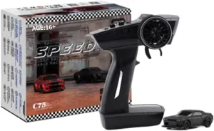 Turbo Racing RC Mini Racing Car, Turbo Racing C75 2.4Ghz 1/76 Mini Electric RWD Desktop Drift Car (RTR Version)