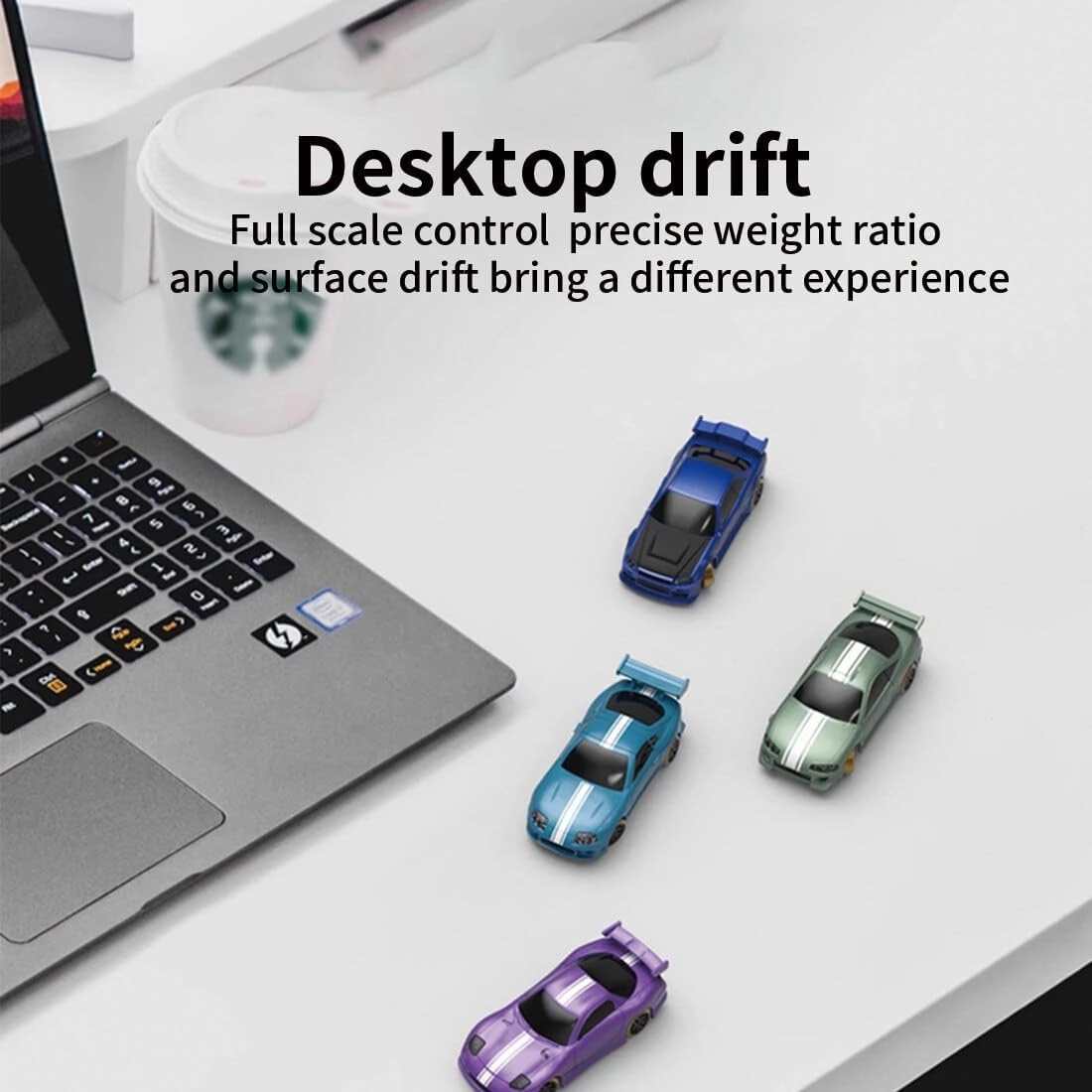 Turbo Racing C62 1/76 Scale Mini RC Drift Cars for Adults, 2.4G 3CH RWD Electric Remote Control Vehicle, Desktop Racing Car Model with High Speed & LED Light
