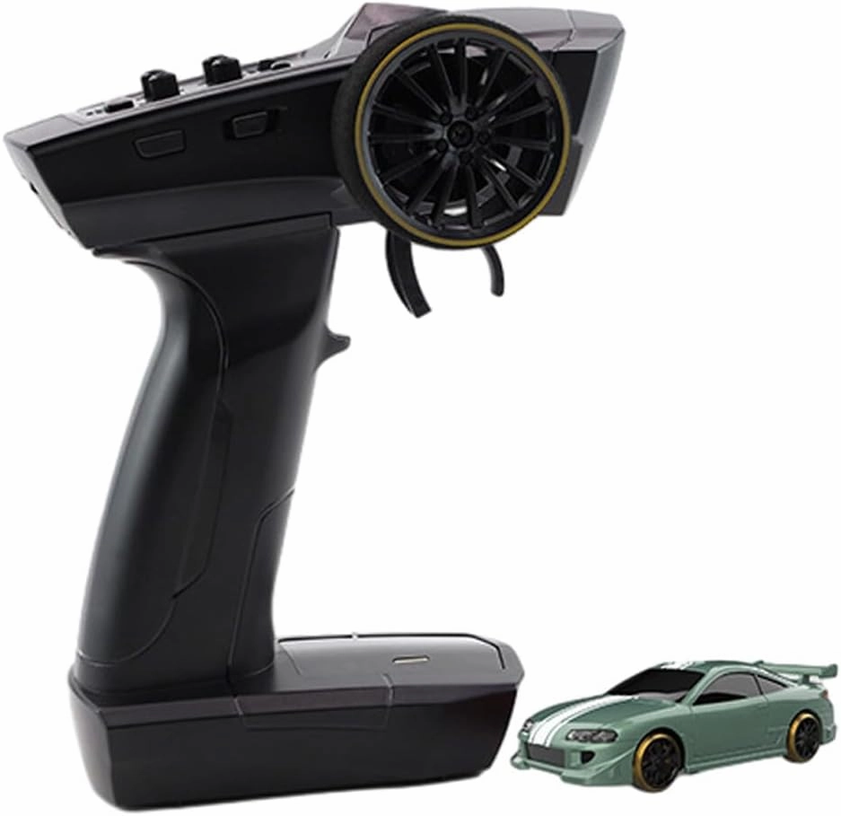 Turbo Racing C62 1/76 Scale Mini RC Drift Cars for Adults, 2.4G 3CH RWD Electric Remote Control Vehicle, Desktop Racing Car Model with High Speed & LED Light