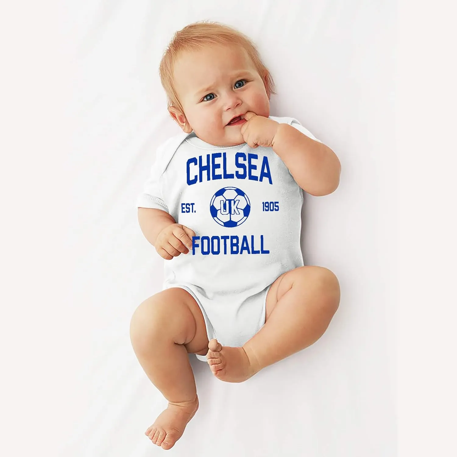 UGP Campus Apparel Barcelona Away Kit World Classic Soccer Football Arch Infant Creeper Bodysuit