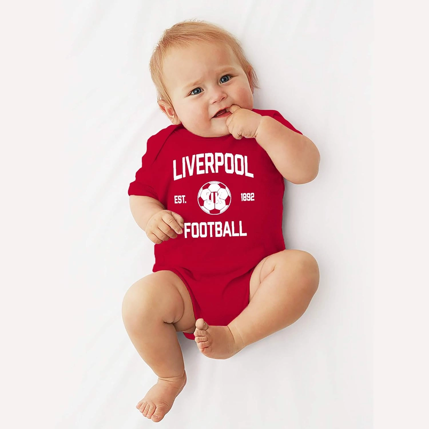 UGP Campus Apparel Barcelona Away Kit World Classic Soccer Football Arch Infant Creeper Bodysuit