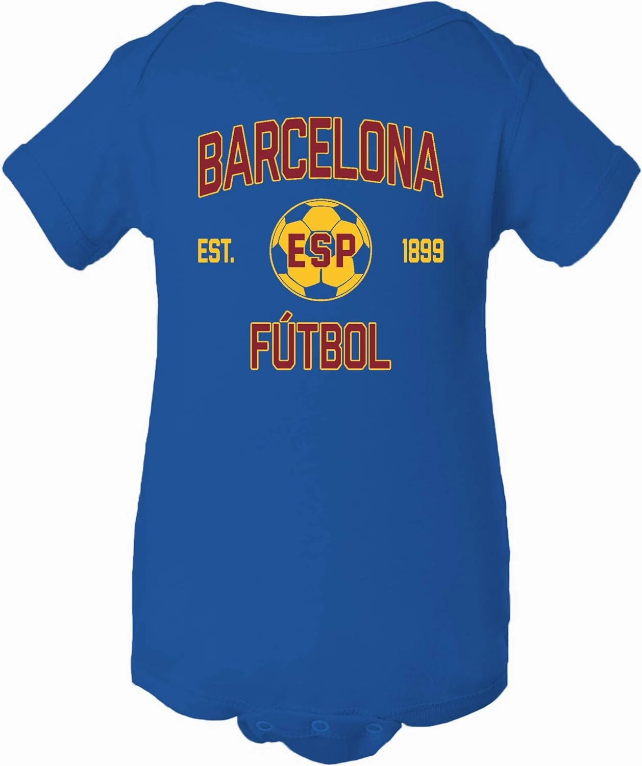 UGP Campus Apparel Barcelona Away Kit World Classic Soccer Football Arch Infant Creeper Bodysuit