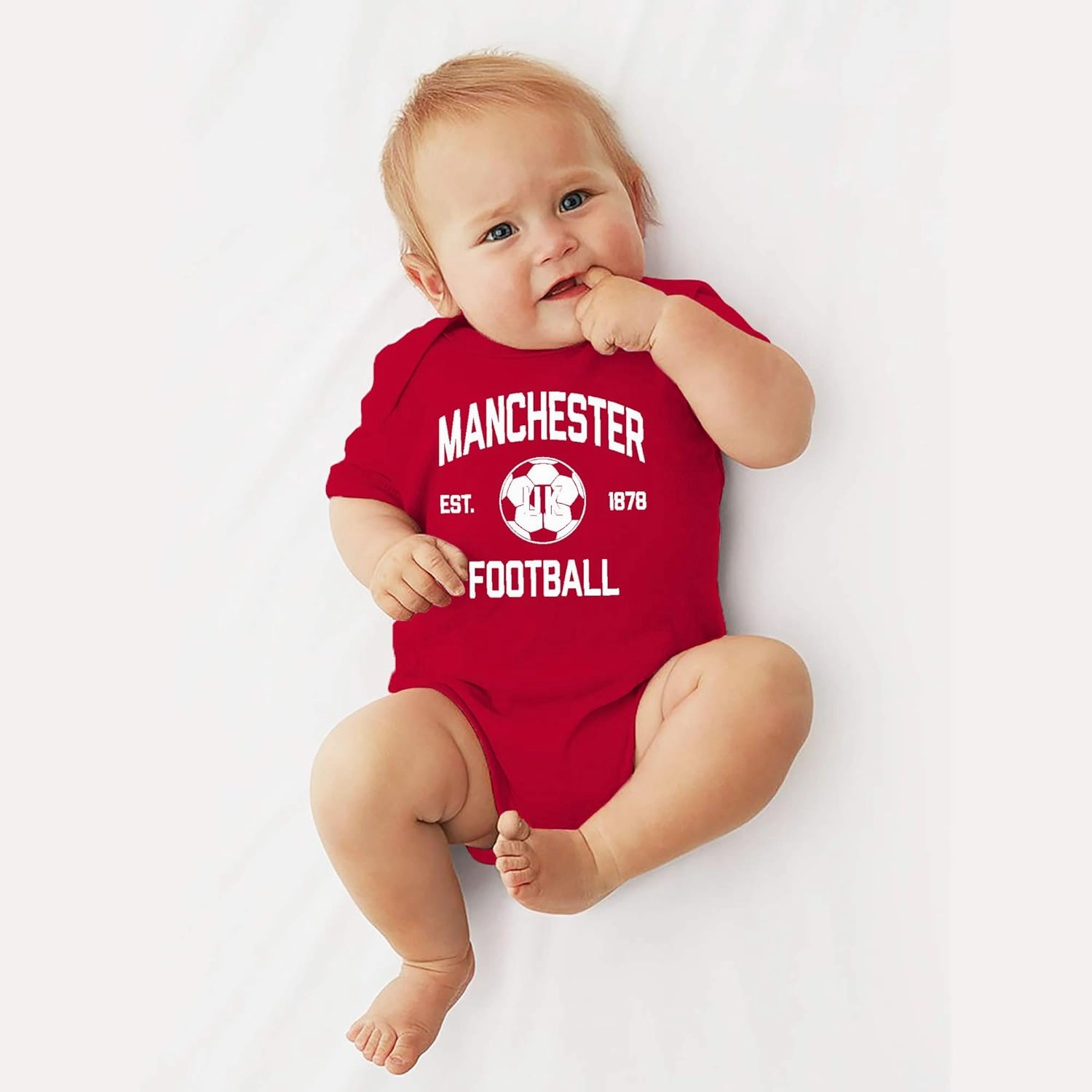 UGP Campus Apparel Barcelona Away Kit World Classic Soccer Football Arch Infant Creeper Bodysuit