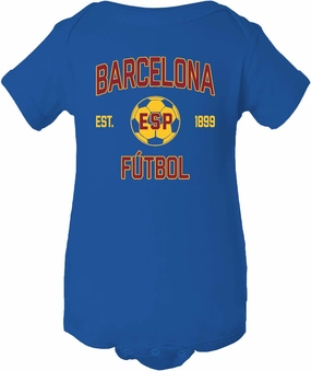 UGP Campus Apparel Barcelona Away Kit World Classic Soccer Football Arch Infant Creeper Bodysuit