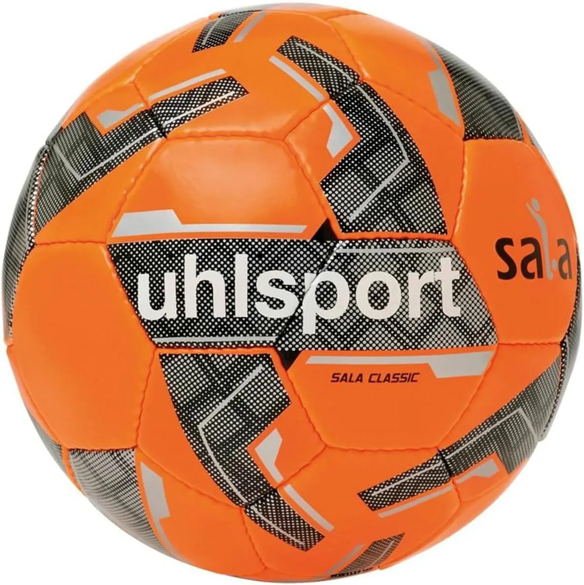 uhlsport Sala Classic Ball, Adults Unisex, Fluorescent Orange/Black/Silver (Multicoloured), 4