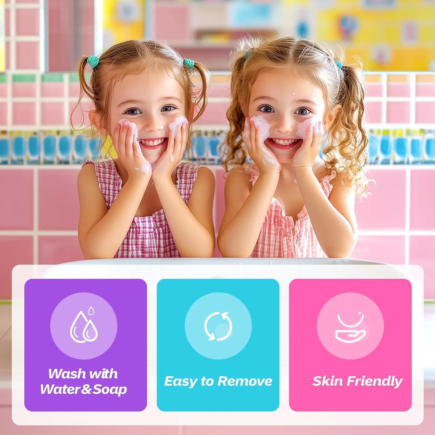 ULOVEME Kids Real Makeup Kit for Little Girls - Real, Non Toxic, Washable Make Up Toy - Umicorn Toys Gift for 3 4 5 6 7 8 9 10 12 Years Old Girls Birthday (Candy Shaped Rainbow Purse)