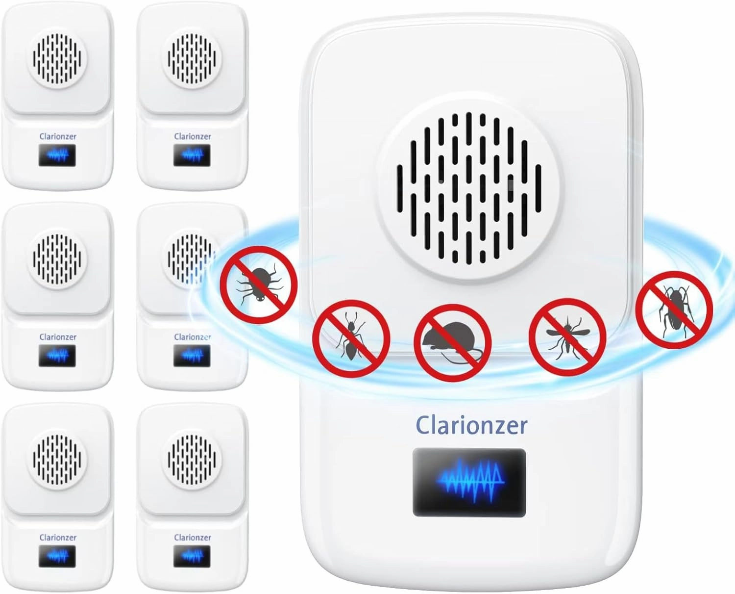 Ultrasonic Pest Control Repeller (6 Pack) - Pest Control Repeller Plug in, Ants, Spiders, Mouse, Bed Bugs, Mosquitos, Insect, Roach, Rodent for Home, Kitchen, Office, Warehouse
