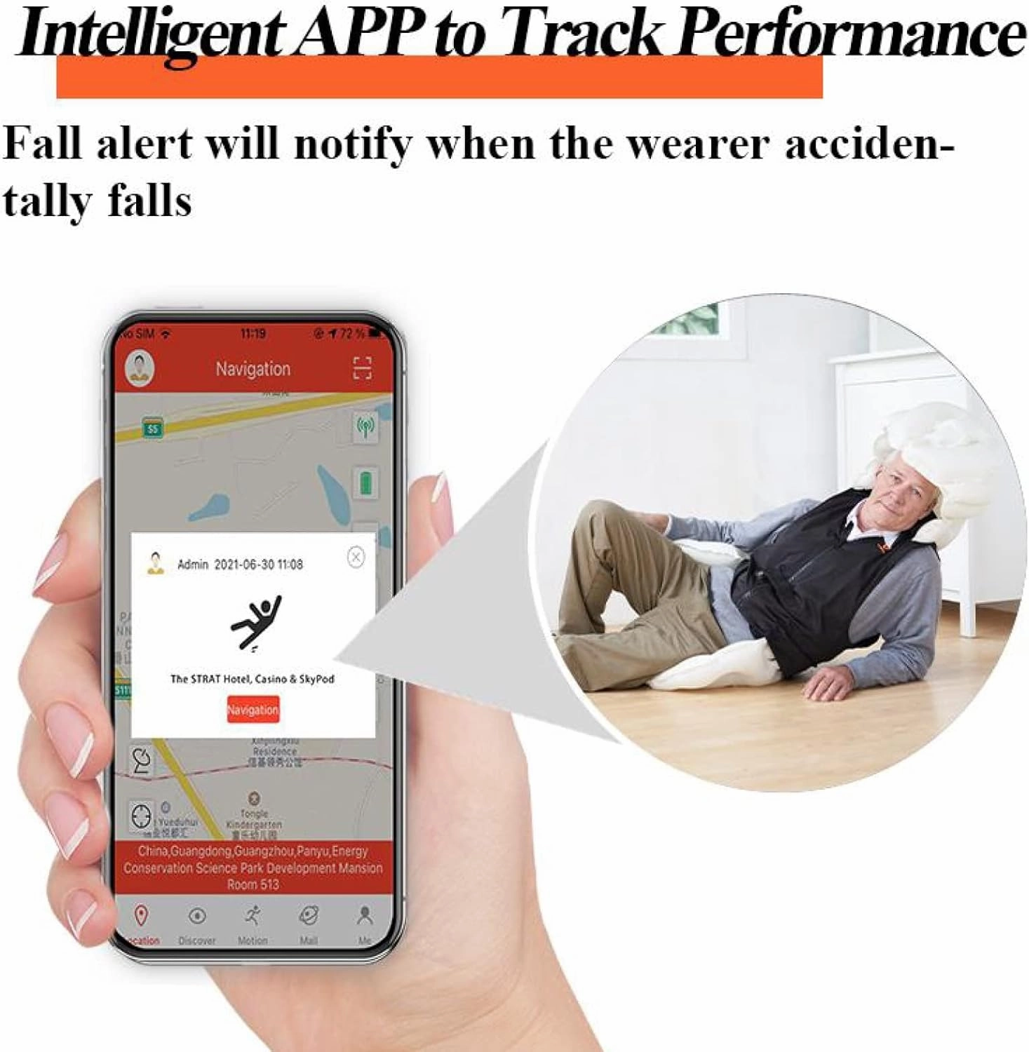 Unisex Elderly Anti Fall Airbag Vest Wearable Airbag Smart Vest for Seniors 0.08s Pop Up Protection for Elderly