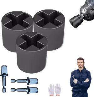 Universal Jack Socket Adapter for Hand Drill, Heavy-Duty Jack Socket Converter Drill Adapter, Rust-Resistant Steel, Scissor Car Wrench Adapter Easy Tire Change Replacement Tool Upgraded(3PCS)