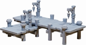 Unpainted DND Docks Terrain Miniature, Tabletop Gaming Collectible, Fantasy World, Ideal Gift for Dungeon Masters and Collectors - Designed by Epic Miniatures