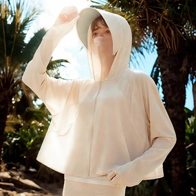UPF50  UV Protection Hoodie (Lab-Tested ≥95% UV Block), Detachable Visor for Hiking/Beach/Driving【Free UV Card】