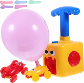UPKOCH Early Learning Inertia Balloon Car for Creative Press Control Vehicle Yellow Car for Boys Develops Coordination Imagination