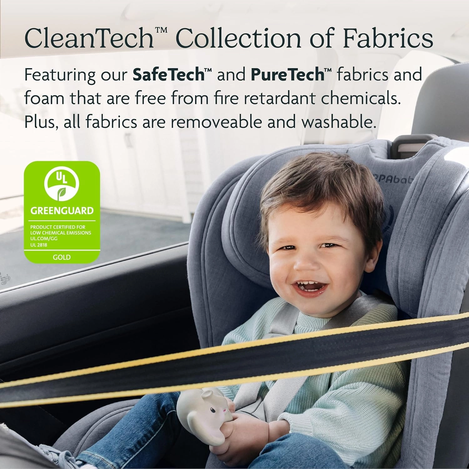 UPPAbaby Knox Convertible Car Seat / Rear Facing and Forward Facing / Intuitive Safety Features / Koroyd   CleanTech Technology / Removeable Cup Holder Included / Jordan (Charcoal Mélange)