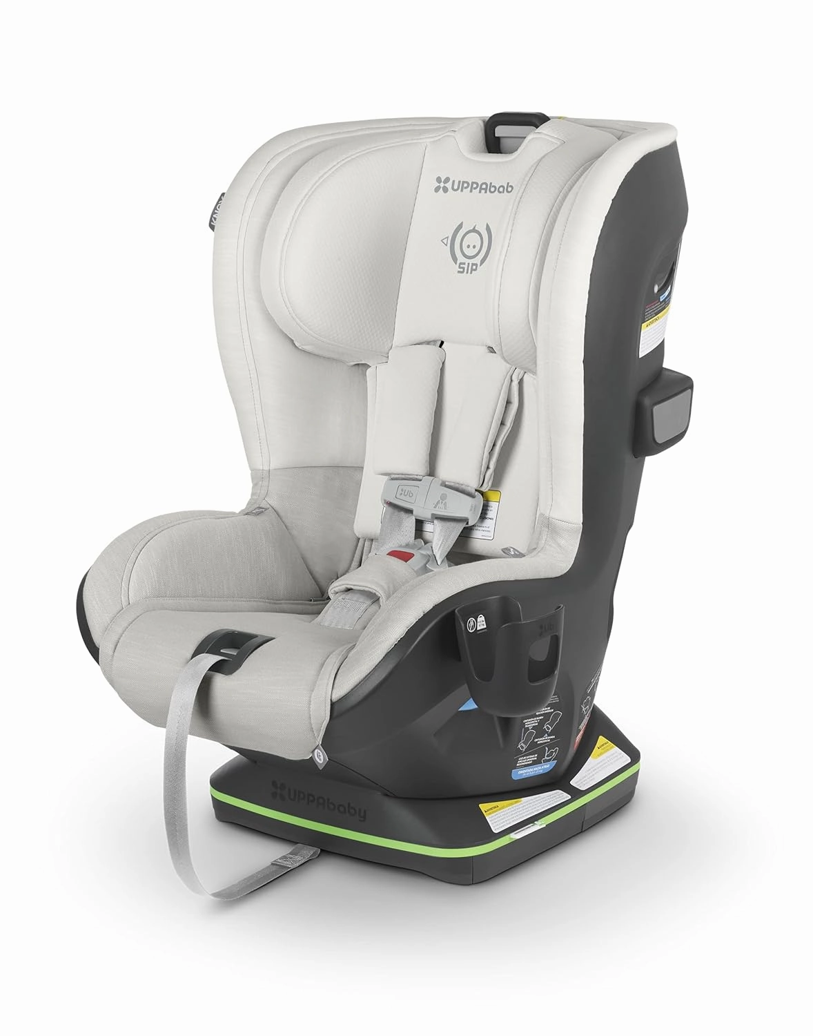 UPPAbaby Knox Convertible Car Seat/Rear Facing and Forward Facing/Intuitive Safety Features/Koroyd   CleanTech Technology/Removable Cup Holder Included/Bryce (White   Grey Marl)