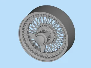 USCP 24P173 1/24 Resin Wheels 15 inch British Cars Classic Wire Wheels Resin kit, Grey
