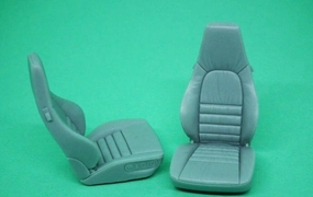 USCP 24A072 1/24 Suitable for Model kit of car Classic Pors Che Leather Seats (964/930) Resin kit Upgrade kit, Grey