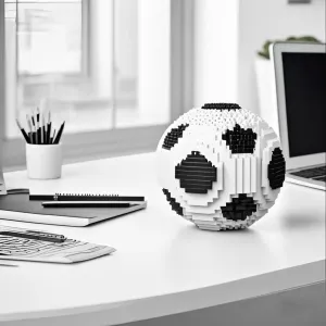 Uvini Micro Building Blocks Football Building Sets, Home Office Desktop Ornaments, Football Enthusiast Building Blocks Kit for Adults 850 PCS