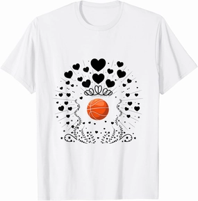 Valentine Basketball Shoot Court Player T-Shirt