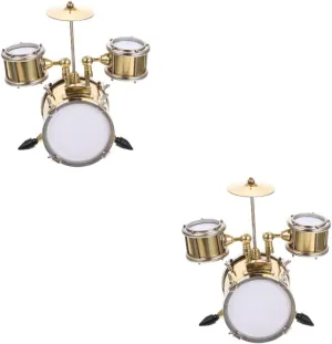 VICASKY 2sets Miniature Musical Instrument Model Funny Simulation Toy for Boy Girl House Ornament Creative Plaything for Boys and Girls for Festivals and Birthdays