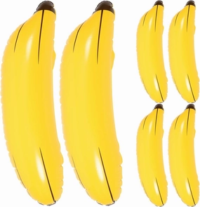 VICASKY Giant Inflatable Banana 6pcs Jumbo Banana Inflate Grand Raffle Prizes, Pool & Beach Activities, Summer Party Decorations Photo Props