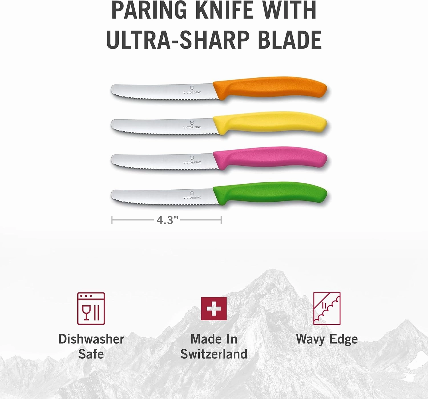 Victorinox Swiss Classic Multicolored 4-Piece Paring Knife Set