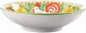 Vietri Campagna Gallina Coupe Pasta Bowl, Soup Salad Spaghetti Server 8.75" D Earthenware Dish, Green