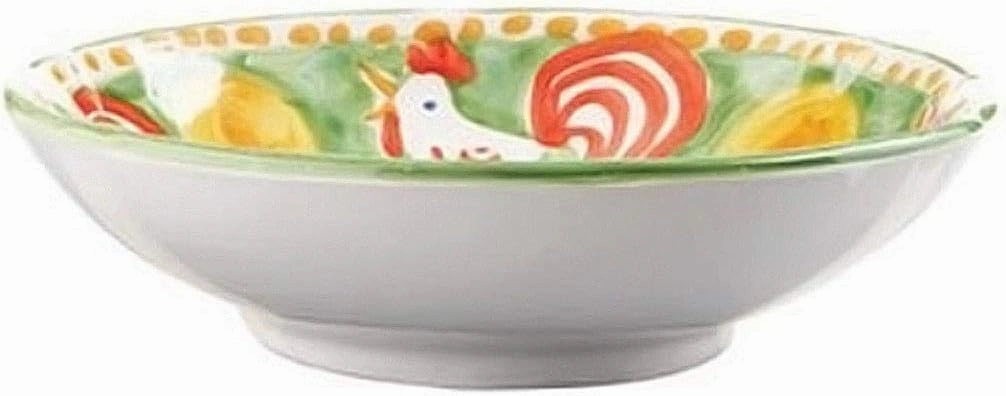 Vietri Campagna Gallina Coupe Pasta Bowl, Soup Salad Spaghetti Server 8.75" D Earthenware Dish, Green