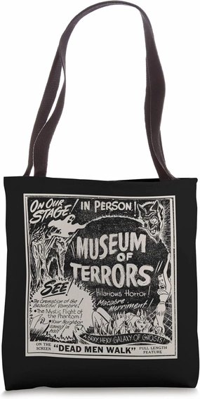 Vintage Halloween Slasher Horror Movie Museum of Terrors Tote Bag