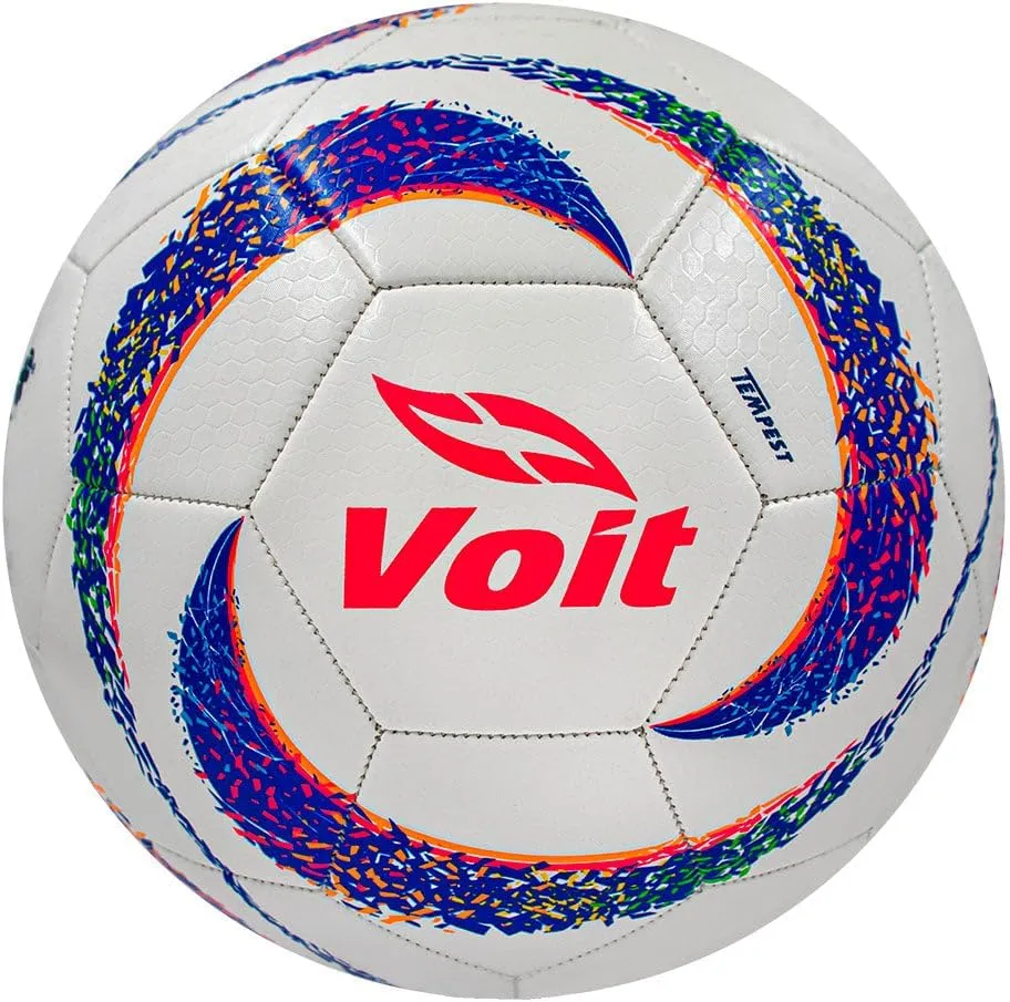 Voit Soccer Ball No. 5 Liga MX Apertura 2023 Tempest, White/Blue/Pink: Recreational USE ONLY