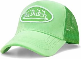 Von Dutch Unisex Trucker Hat - Plush Curved Bill Mesh Back Retro Classic Adjustable Snapback Baseball Cap for Men and Women