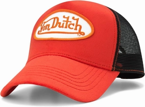 Von Dutch Unisex Trucker Hat - Plush Curved Bill Mesh Back Retro Classic Adjustable Snapback Baseball Cap for Men and Women