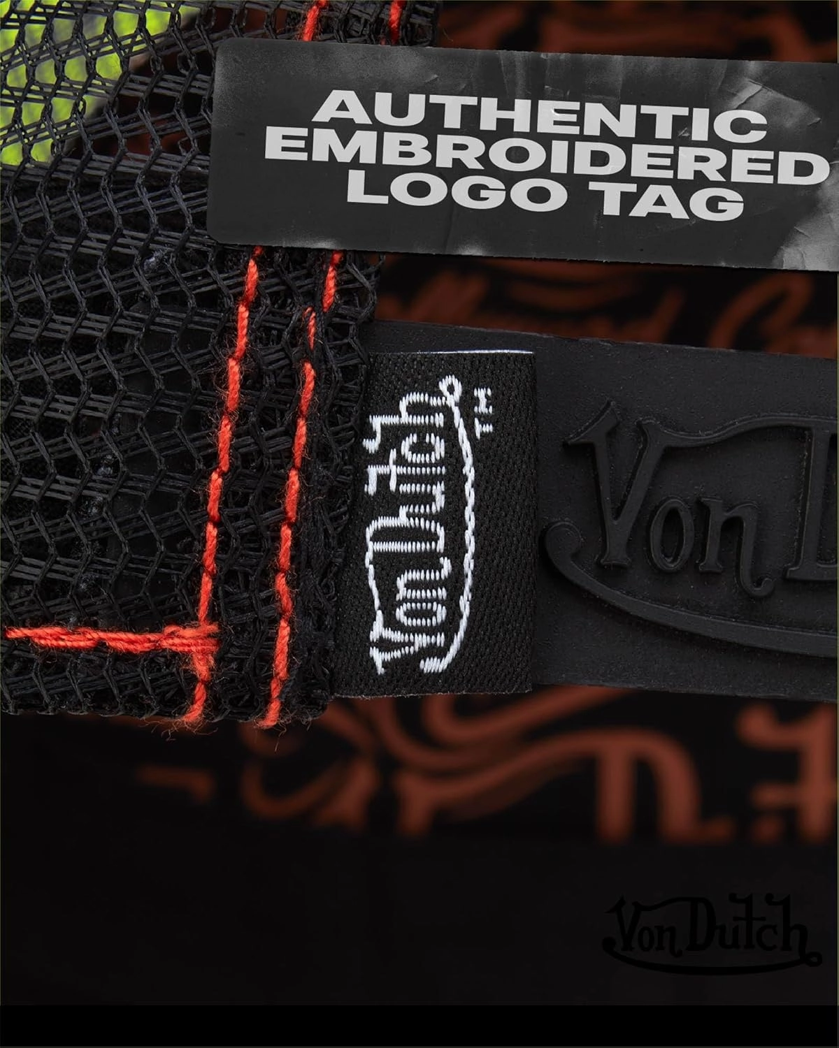 Von Dutch Unisex Trucker Hat - Plush Curved Bill Mesh Back Retro Classic Adjustable Snapback Baseball Cap for Men and Women