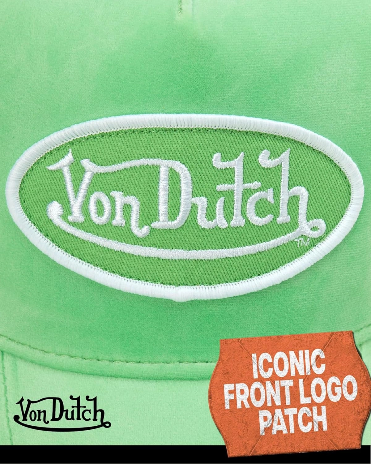 Von Dutch Unisex Trucker Hat - Plush Curved Bill Mesh Back Retro Classic Adjustable Snapback Baseball Cap for Men and Women